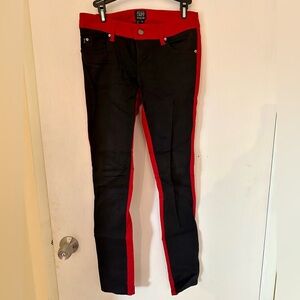 Tripp NYC low rise skinny jeans red and black size 26/3
